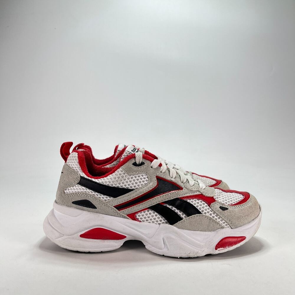 Reebok Royal Turbo Impulse White Grey Red Casual Lace Up Sneakers Youth Size 4